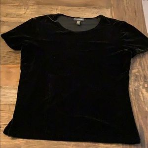 Banana Republic black velvet tee